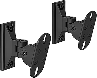 Upgrade Speaker Wall Mount for Klipsch R-50M and RP-502S Speaker Mounts - Tilt & Swivel Adjustable Wall Speaker Mount for Klipsch Bookshelf Speaker Wall Mounts Brackets with Hardware Kits, 2 Pack