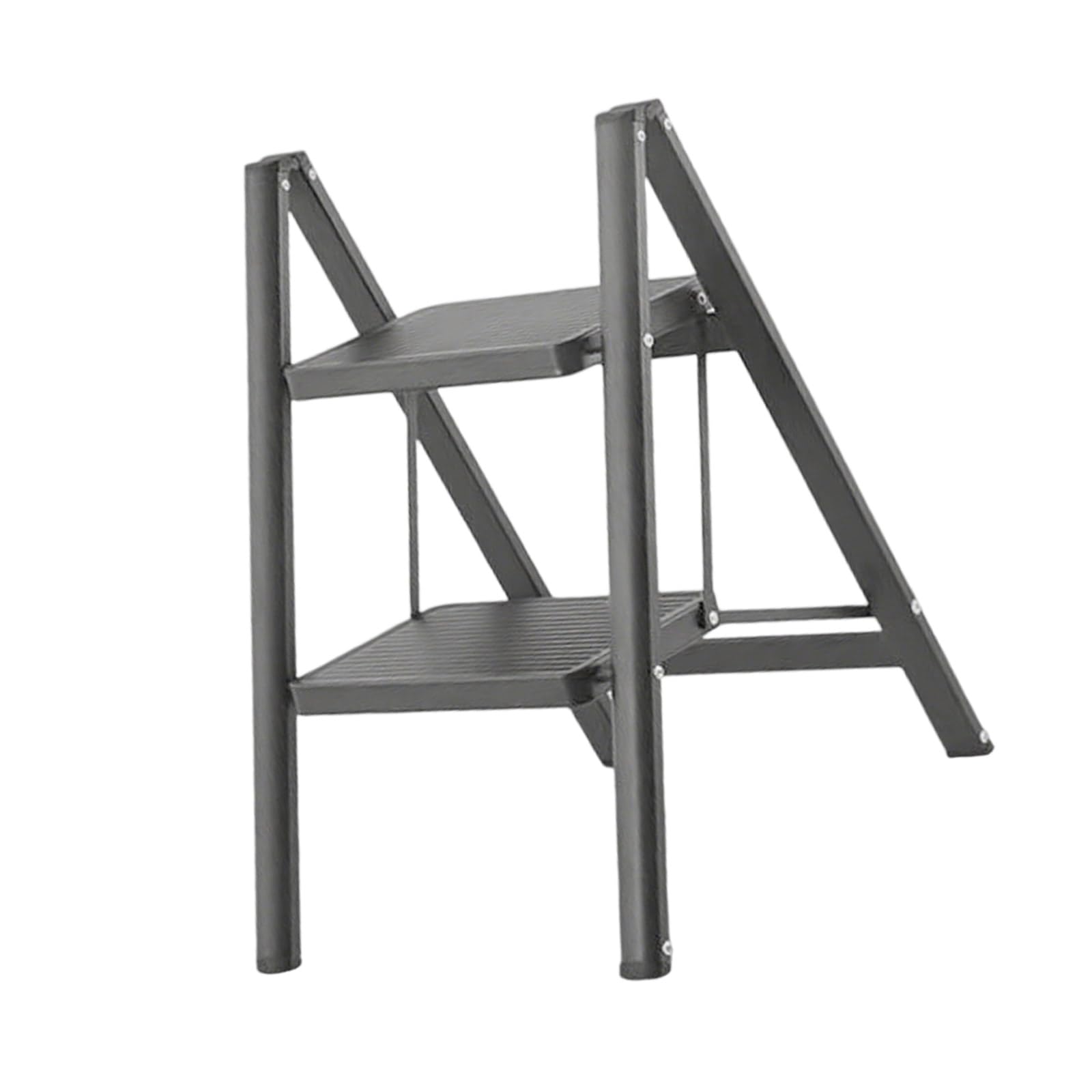 Tsophreniq Black Strong Pliable Step Stool Space Efficient Plan Mild Steel Substance Four Thousand Small Residences Mild Steel Bending Step Stool