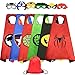 HUIHAI Capas de Superhéroe para Niños,6 Capa y 6 Máscaras y,de Fiesta de Cumpleaños de Navidad Víspera de Todos los Santos Los Mejores Regalos,Ideas Kit de Valor de Cosplay de Diseño