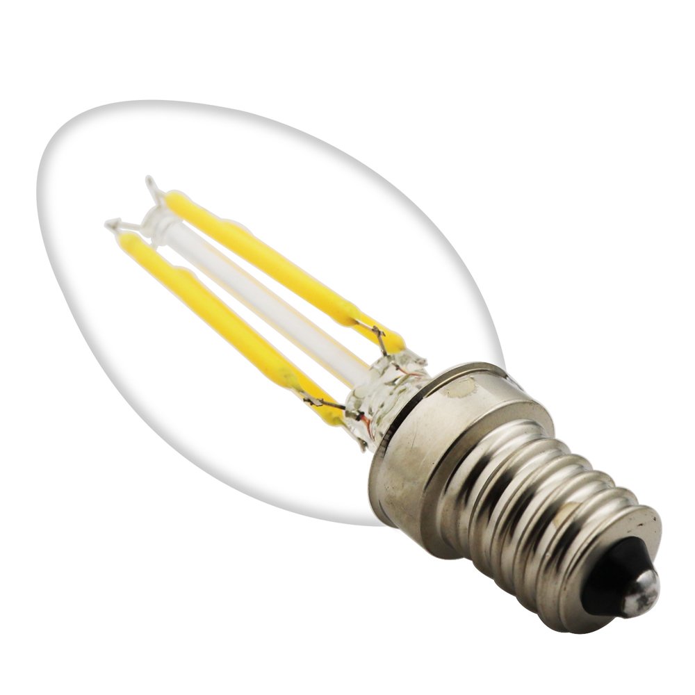 20 Pack Ampoule LED Filament E14 C35 4W Bougie Ampoules, 30W Equivalent 360LM 2700K Blanc Chaud Petit candélabre à vis Edison, CE ROHS