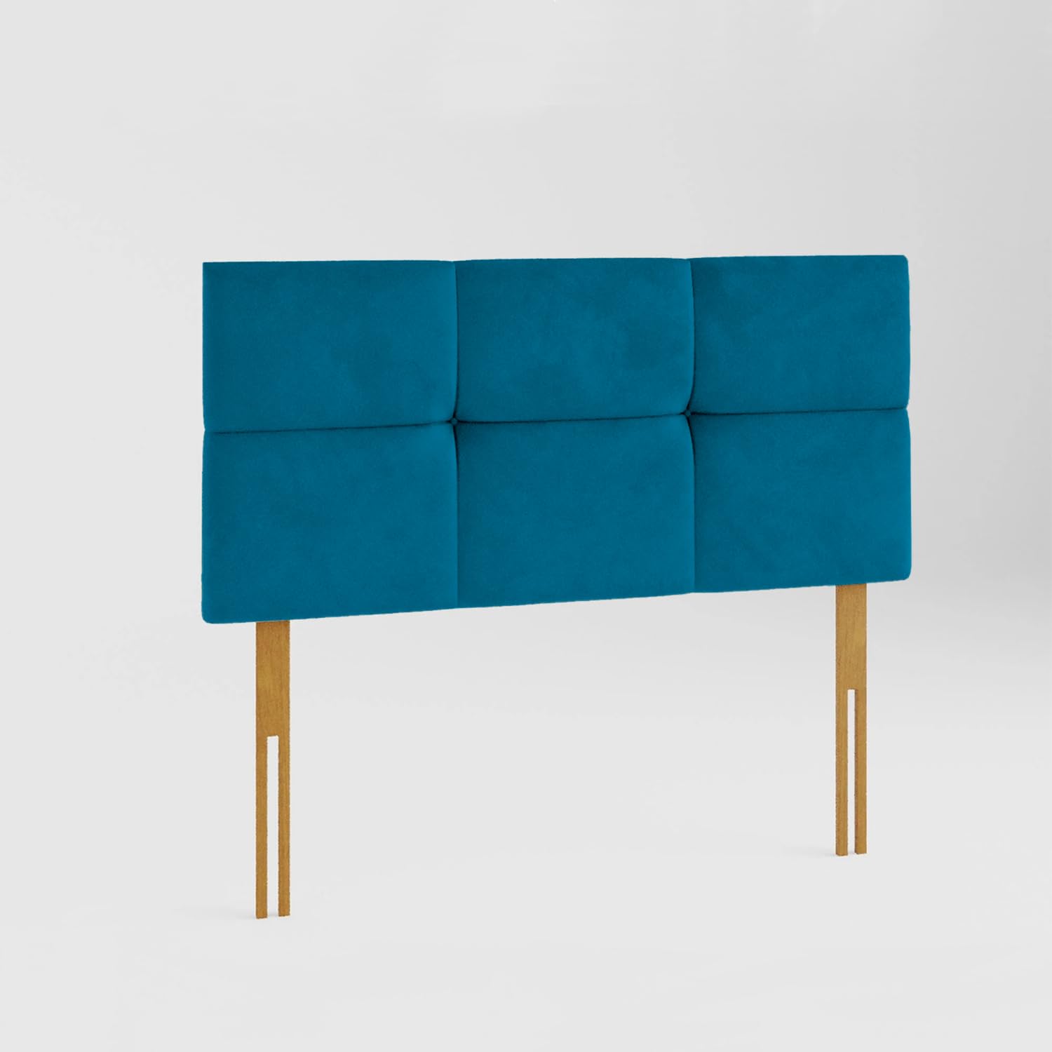 YORKSHIRE HOMEWARE Padded Lined & Buttoned Headboard | Bed Headboards in Plush Velvet Fabric | Lined Headboards for Bed Bedroom Décor Hotel Furniture (Teal, 3ft Sin)