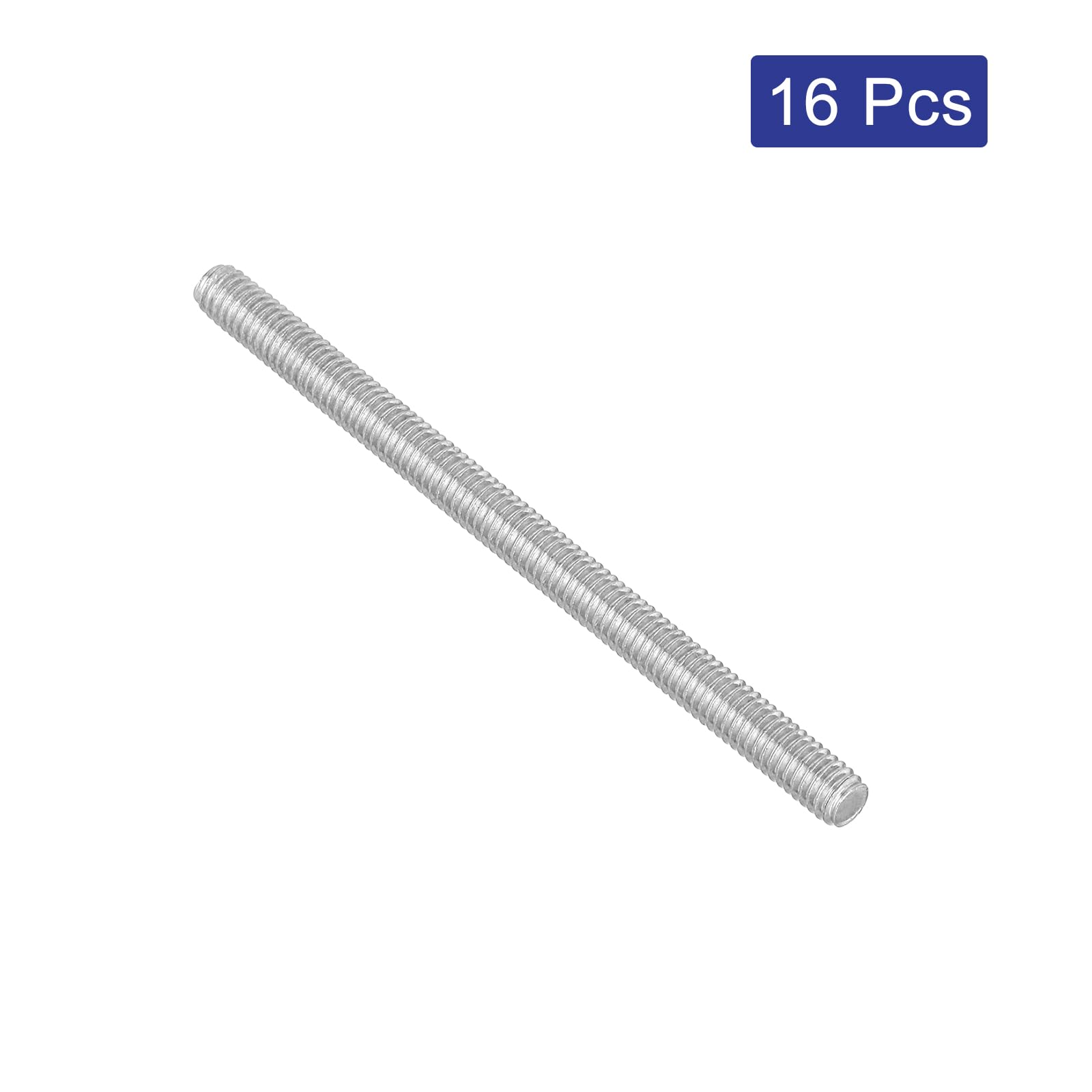 QUARKZMAN 16Pcs Tiges Filetées Entièrement, M4 x 60mm Acier Inoxydable 304 Goujons de Barre Filetée à Droite Pas de Filetage M4-0.7 pour l'Assemblage de Machines de Meubles