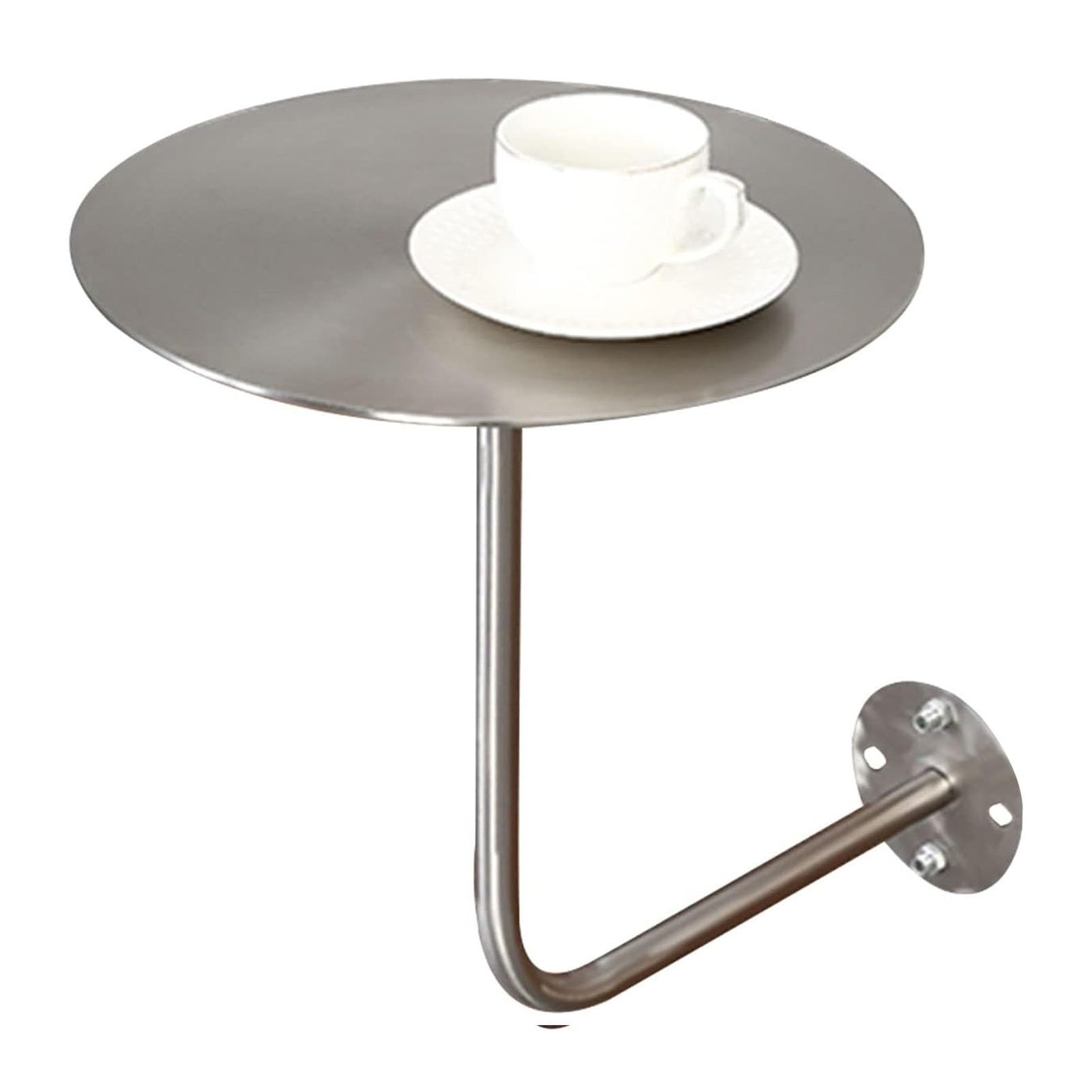 Mesa de pub redonda para cocina y comedor con soporte de acero