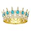 Gold Light Blue Crown Gold Light Blue Crown