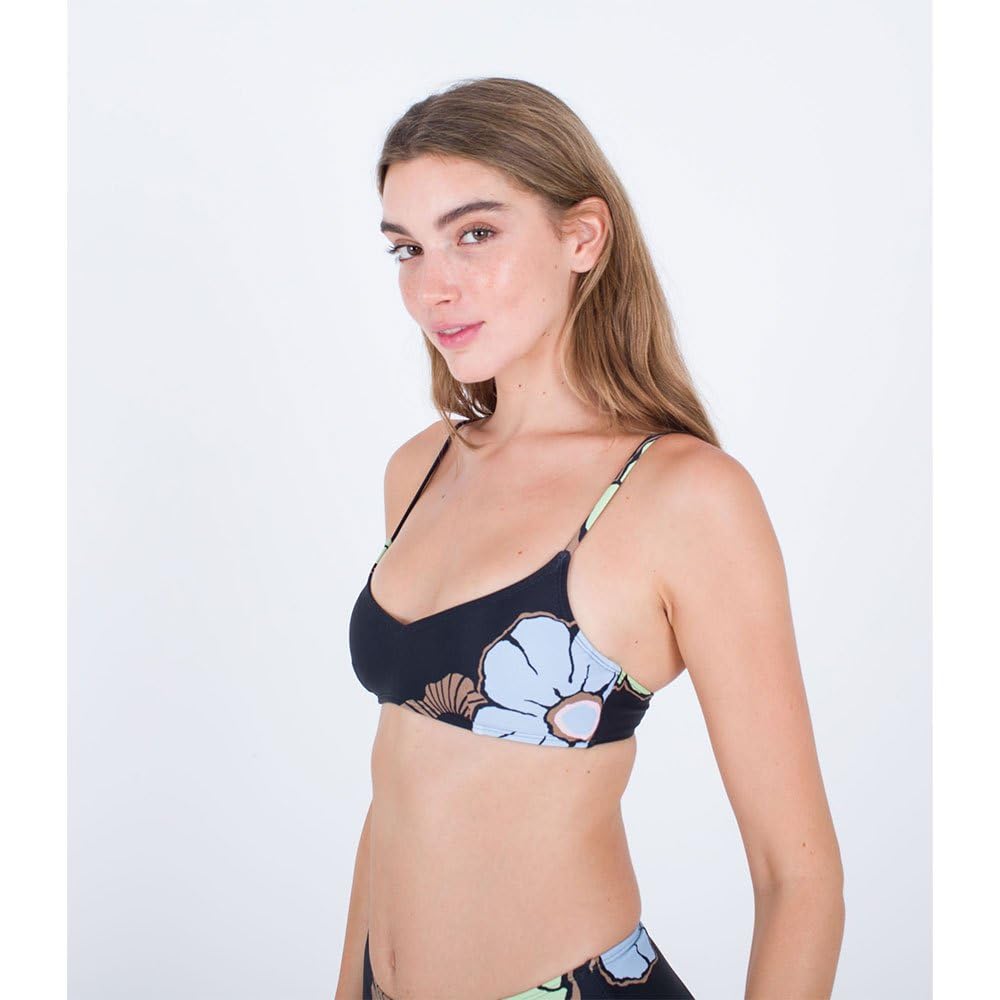 Hurley Top Bralette Big Bloom V Parte Superiore del Bikini Donna