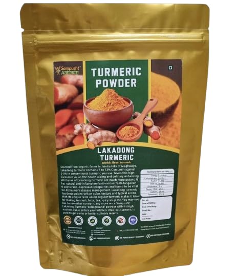 SAMPUSHT AAHARAM Lakadong Turmeric Powder | High Curcumin Content | Pure & Natural | Authentic Meghalaya Source | Boosts Immunity (Pack of 1) (B0D96GCD4M) Amazon Price History, Amazon Price Tracker