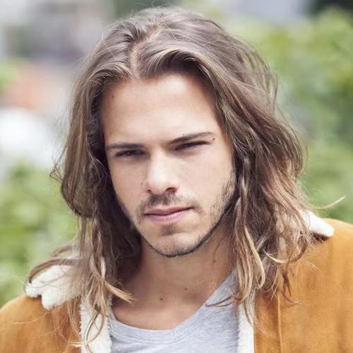 Lishy 14inch Long Hair Replacement System for Mens Toupee