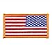 Military USA American Velcro REVERSED Flag Patch Gold Border