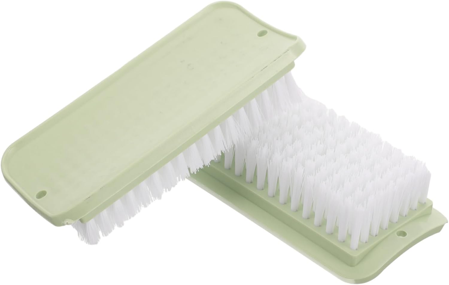 COLLBATH 2Pcs Multi Functional Laundry and Shoe Cleaning Brushes Durable Material Scrubbing Brushes for Household Use for Clothes Shoes Bathtub Cleaning Light Green