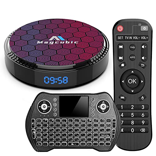 Android TV Box 12.0, Android Box 2GB 16GB Le Plus récent Allwinner H618 Support WiFi6 4K 6K/ 3D/ HDR 10/ H.265/100M LAN Dual-WiFi 2.4G/5.8G USB 2.0 HD2.0 BT5.0 avec télécommande et Mini Clavier
