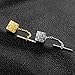 HAWSON Mens Square Tie Tacks Pins with Chains Check Tie Clips (Gold)