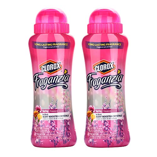 Clorox Fraganzia Scent Boosting in-Wash Laundry Scent Booster Crystals | Laundry Beads in Spring Scent, Bulk Laundry Scent Boosters For Fresh Clothes and Linens, 12 Count