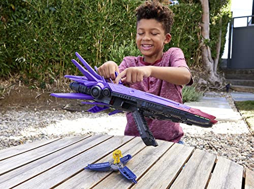 Disney Pixar Buzz l’Éclair Vaisseau mère de Zurg, Série Hypervitesse, 60 cm de long, détails authentiques, mini-figurine Zyclops, Jouet Enfant, Dès 4 ans, HJW47