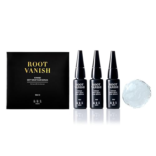 Kiwabi Root Vanish - Suero anticanas para el cabello, suero ligero diario para el cuero cabelludo para apoyar la repigmentación, sueros capilares