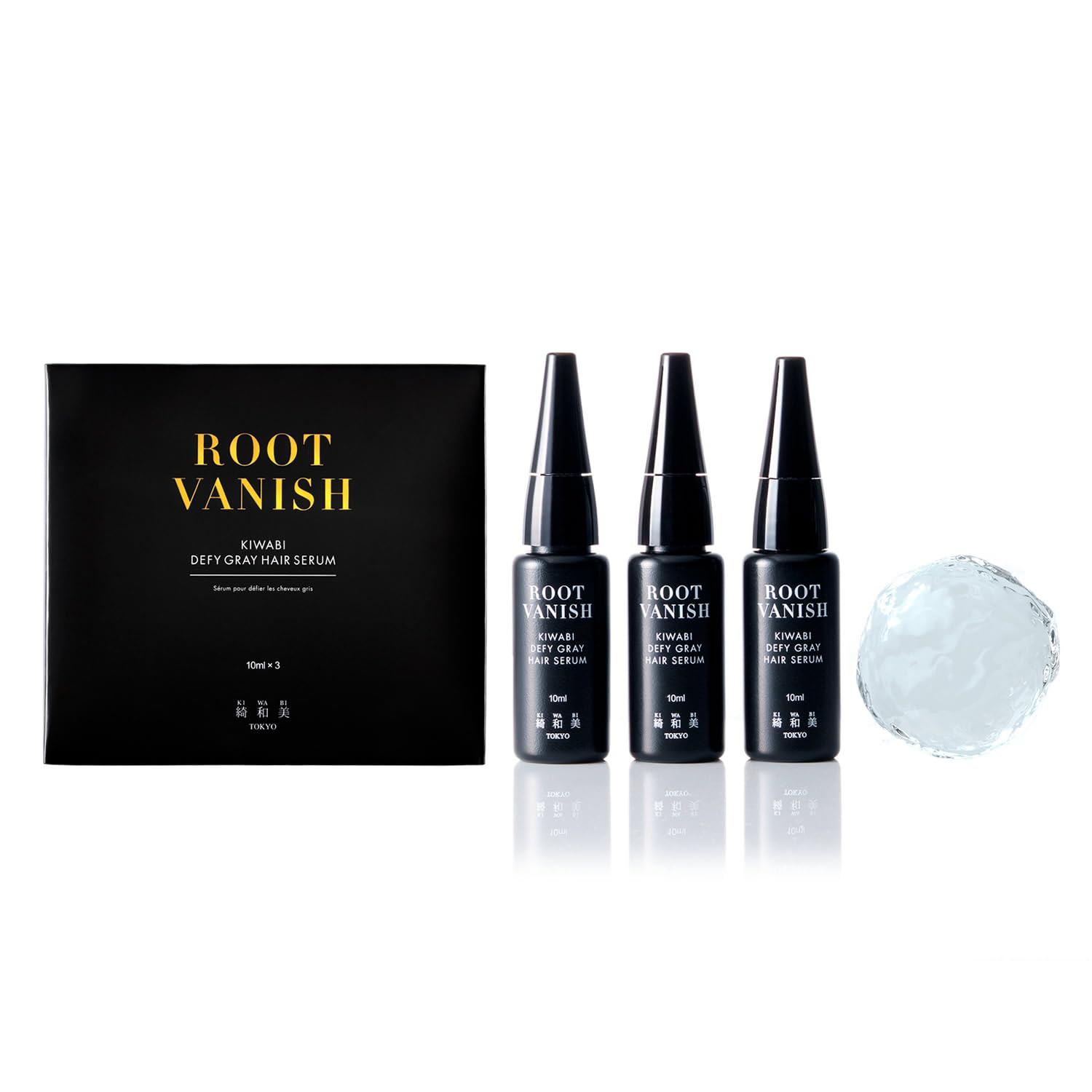 Kiwabi Root Vanish Anti Gray Hair Serum – Lightweight Daily Scalp Serum to Support Repigmentation – Hair Serums for Women & Men with Biomimetic