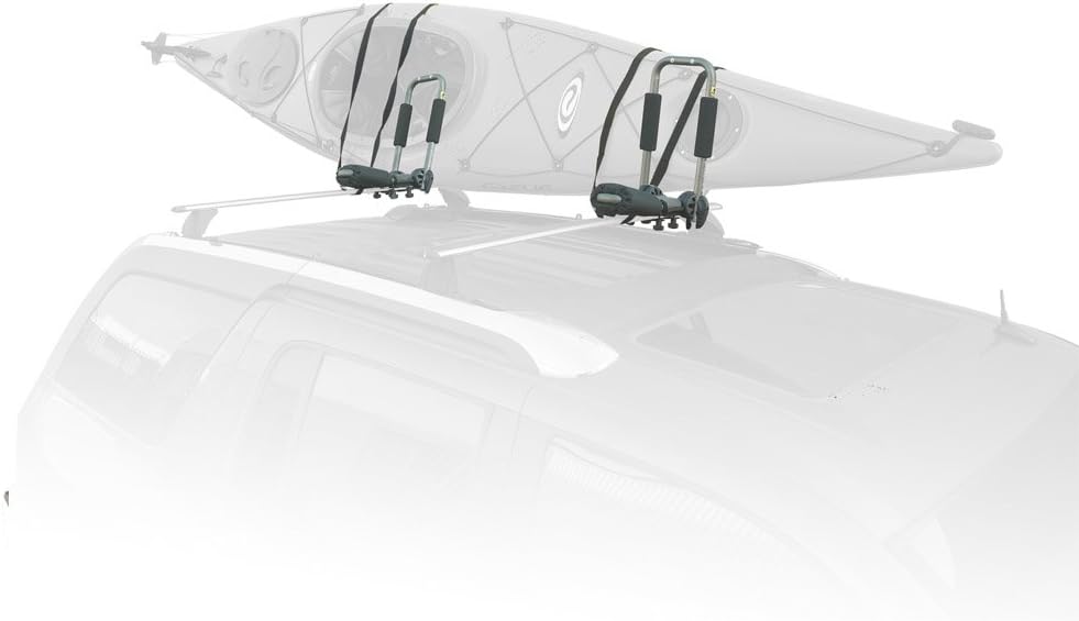 Stoneman Sports VR-861 Sparehand Foldable Roof Mounted Single Kayak Vehicle Carrier, Gray Finish