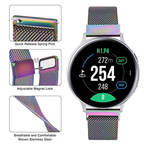 Image of Tobfit 22mm Strap Compatible for Fire-Boltt Ninja Call Pro, Phantom, Ring, Visionary (Watch Not Included), Stainless Steel Chain Strap with Magnetic Buckle for Men&Women