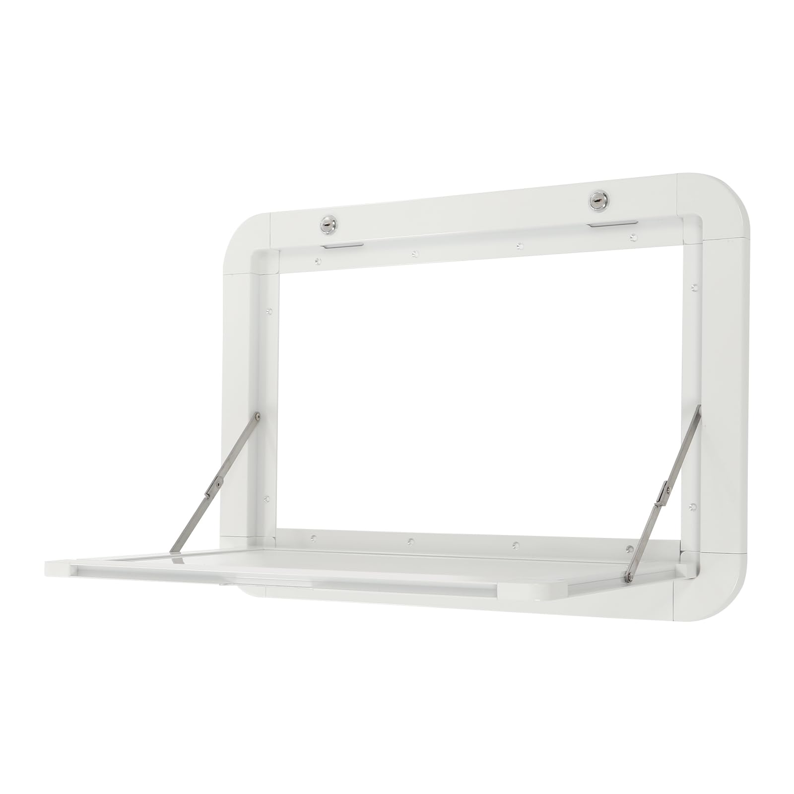 Table de Pique-Nique Pliable RV,Table de Pique-Nique pour Camping-Car Alliage D'aluminium Remorque Pliante pour Camping Table Murale 60 * 42cm,pour Camions,Caravanes (Blanc)