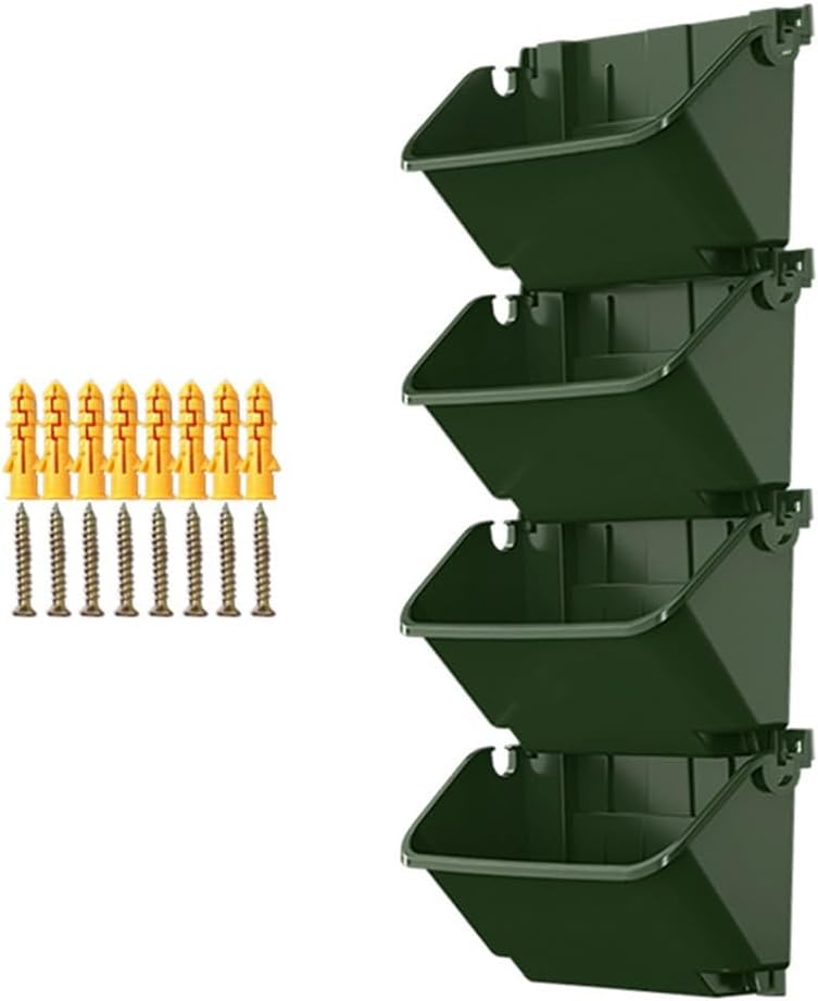 4pcs Vertical Wall Planter for Home and Garden Beautiful Decorative Pots for Green Spaces