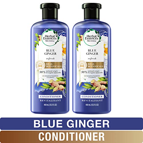 Herbal Essences, Volume Conditioner With Natural Source Ingredients, For Fine Hair, Color Safe, BioRenew Blue Ginger, 13.5 fl oz, Twin Pack