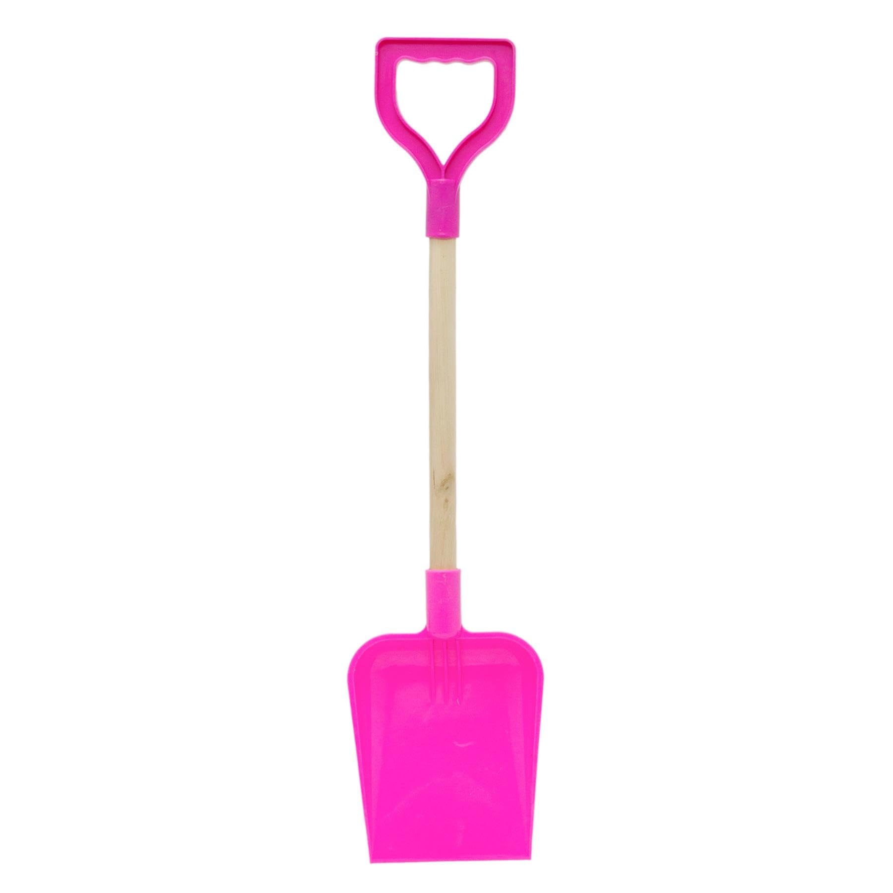 Pack of 2 22-Inch Square End Spade, Beach, Garden and Sandpit ~ Pink