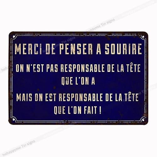 French Kitchen Cuisine Metal Tin Sign Retro Vintage Plaque