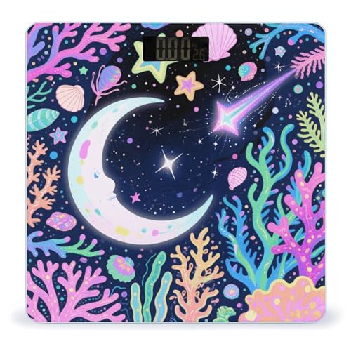 Báscula de baño digital con pantalla LED y vidrio templado miniatura 1