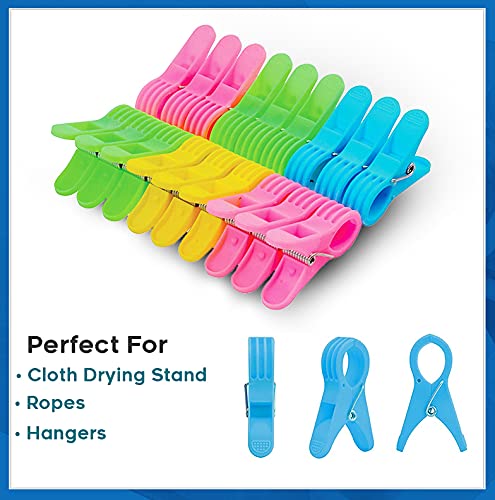 Image of SYNERGY - Heavy Duty Rust Free Cloth Peg /Clothes Clip /Cloth Drying Pins /Pegs for Hanger /Rods /Ropes /Drying Clothes (18 Clips with Box) - SY-CC2