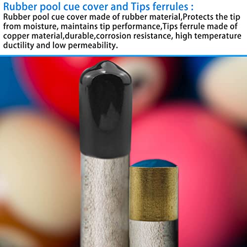 SHUIYUE Snooker Cue Trim Kit,Including Cue Tips, Billiard Cue Protector,Cue Tip Trimmer,Cue Tips Ferrules,with Storage Box - Image 6