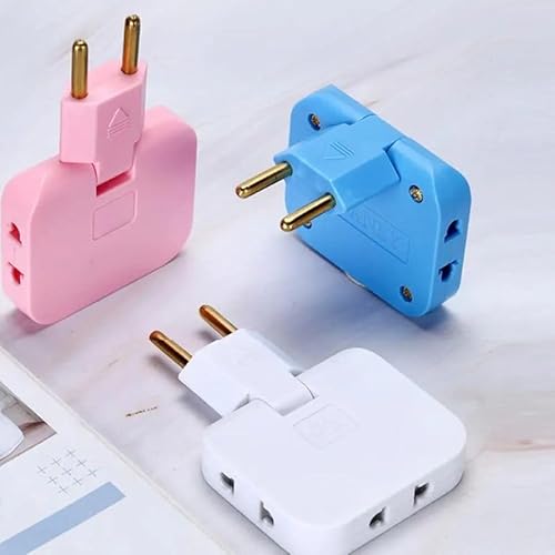 Kit Com 2 Adaptadores De Tomada Articulado Flexível Com 3 Saídas 10A Bivolt