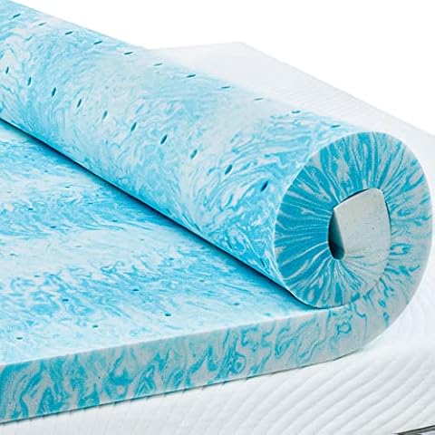 PERLECARE 3 Inch King Memory Foam Mattress Topper, Cooling Gel Infused Mattress Pad, Ventilated Bed Topper for Pressure Relief Back Pain, CertiPUR-US Certified