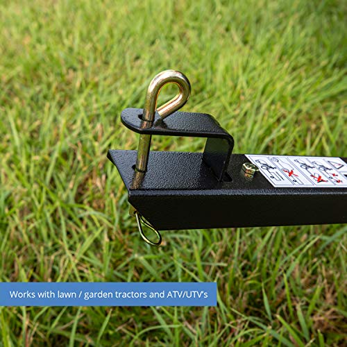 Titan Attachments 650 LB (10 Cu. Ft.) Economy Tow-Behind Poly Dump Cart for Lawn Tractor and ATV/UTV’s, Poly Dump Cart,