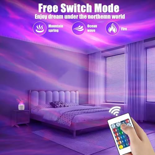 Lámpara de noche LED proyector RGB con control remoto miniatura 4