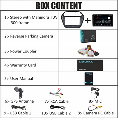 Image of 9 Inches Advanced Android System for Mahindra TUV300 with 2GB /32GB RAM & ROM, Gorilla Glass /Full HD Display /WiFi /GPS /Steering Wheel Connectivity and HD Parking Camera
