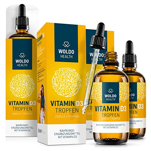 Vitamin D3 flüssig hochdosiert 2.000 I.E pro Tropfen 50ml 1.750 Tropfen 3x 50ml