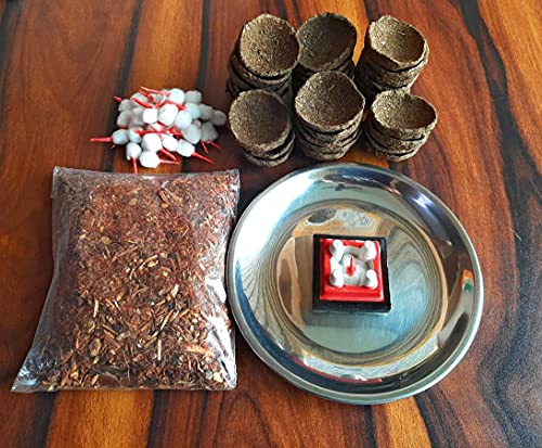 Sugam Yagya Diya Pooja Hawan Samagri Kit with Mini/Nano Ceramic H...