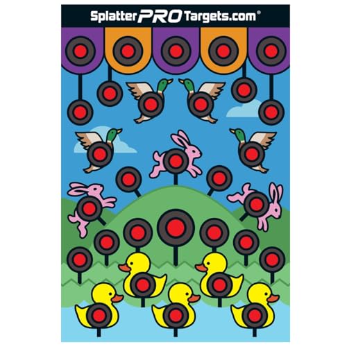 12x18 Splatter Targets. Shots Burst with a Bright Splatter Upon Impact. Instantly See Your Shots!