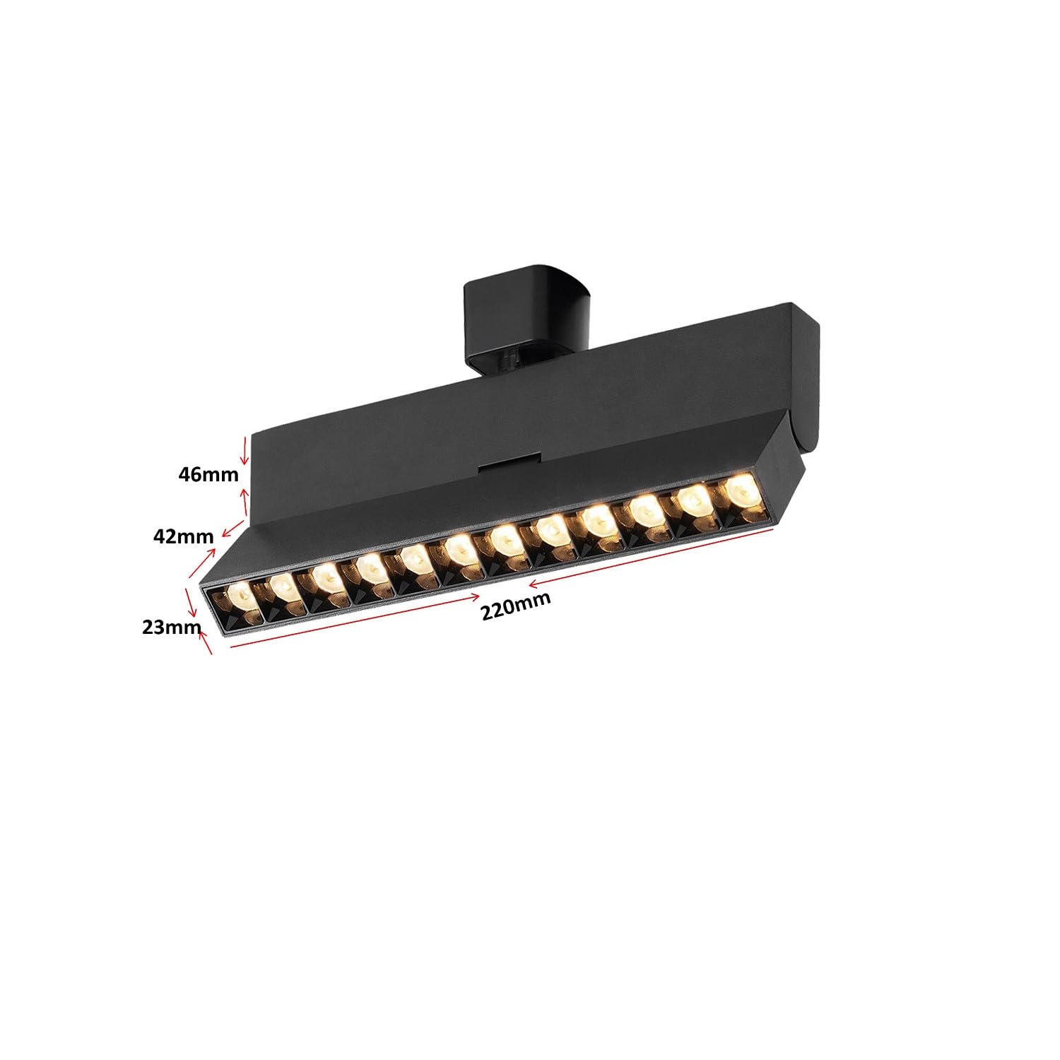 LEDKIA Foco Carril Lineal LED Trifásico 12W Regulable CCT Seleccionable Ele