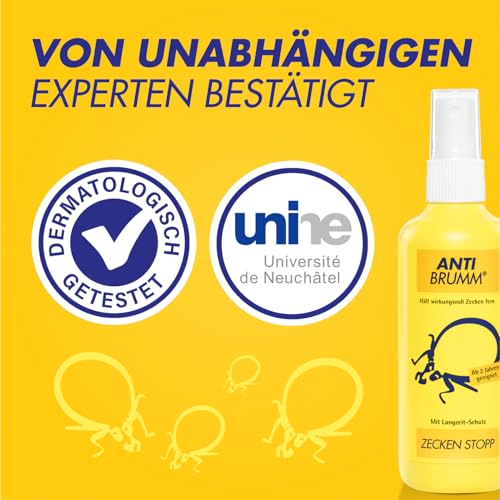 Anti Brumm Zecken Stopp Pumpspray, 150ml: Repellent für den zuverlässigen Zeckenschutz, Zeckenspray mit Icaridin und Eucalyptus citriodora Öl