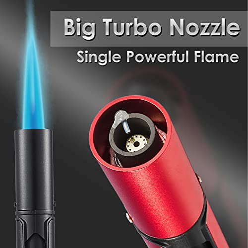 Urgrette 2 Pack Butane Torch Lighter, 6-Inch Refillable Pen Lighter Adjustable Jet Flame Butane Lighter For Grill Bbq Candle Camping (Gas Not Included) Raven & Ruby #TOP4