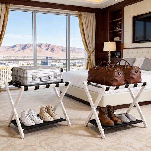 26.77" Full Assembled Luggage Rack for Guest Room, Set of 1 Suitcase Stand by Oakvora - Used condition - Image 3