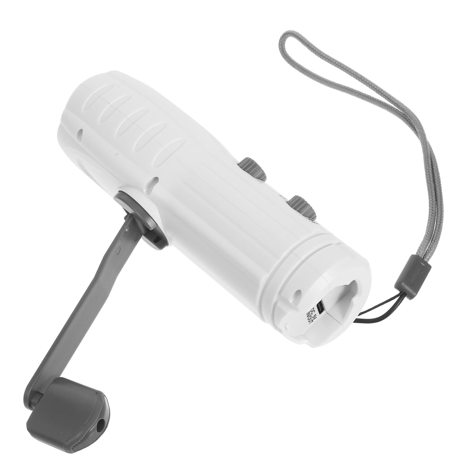 Toddmomy Multifunktionale Weiße Kurbel Taschenlampe mit Notfall Alarm und Handkurbel Stromversorgung für Camping und Wandern aus Robustem Kunststoff
