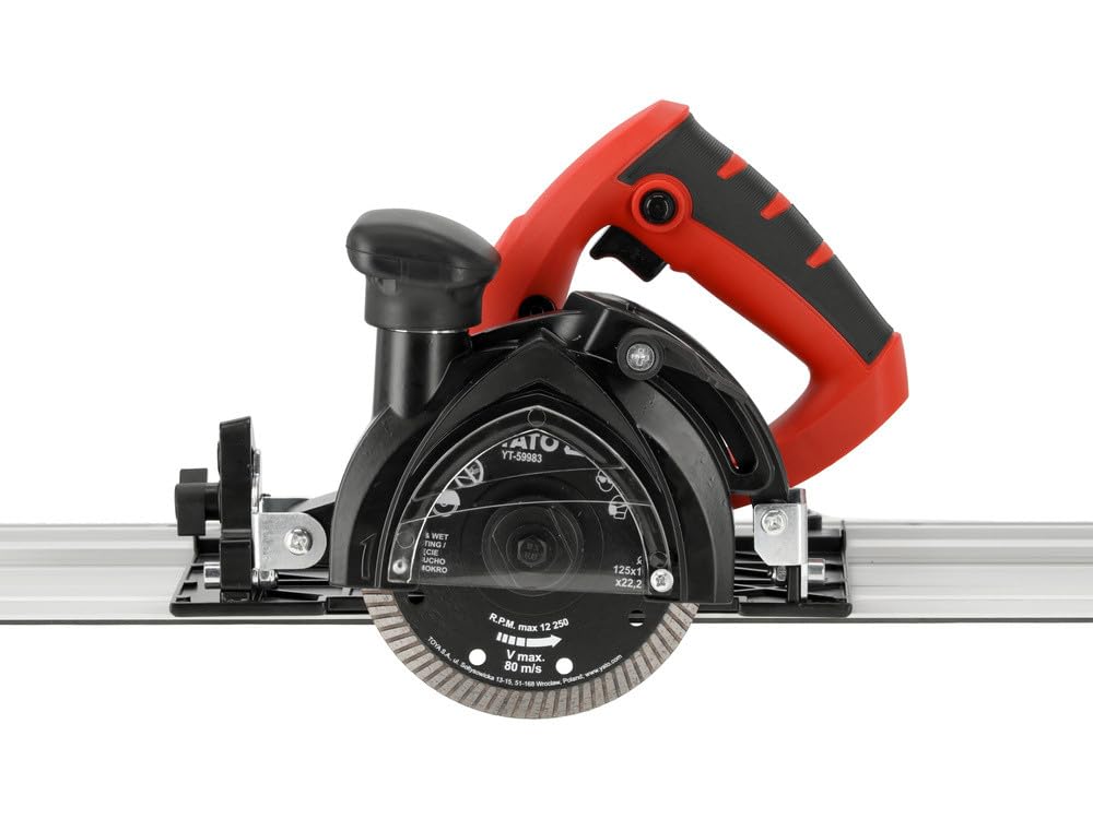 YATO Coupe-carreaux avec rail de guidage 125 mm 1400 W