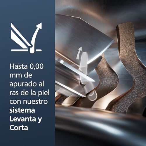 Philips S9000 Prestige, Afeitadora Eléctrica Hombre, Máquina de Afeitar Barba en Seco y Mojado, Tecnología Levanta y Corta SkinIQ, Recortador de Precisión, Centro de Limpieza, Funda Premium, SP9841/32 - imagen 5