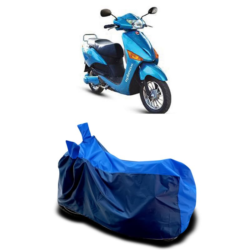 Image of DUFFEL-Two Wheeler Bike Body Cover Compatible for Hero Electric Optima Dx Heat Protectio /UV-Rays /Birds Dropping /DustProof /Waterproof All Variants [Nevay Blue]