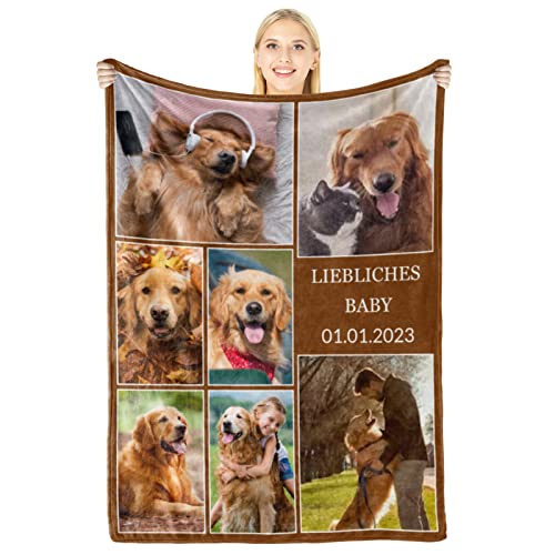 Produktbild von HERSTL Personalisierte Hundedecke, Bestickte Hundedecke Mit