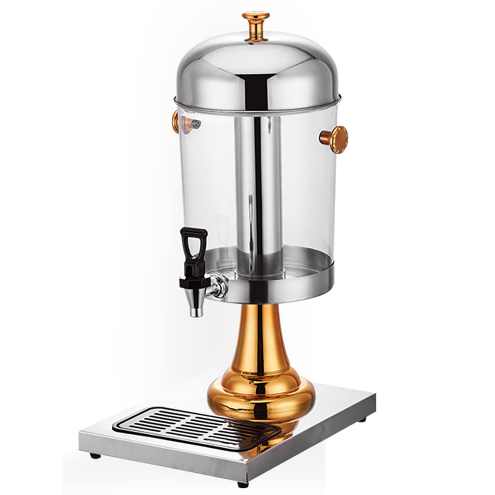 Distributeur de jus de buffet en inox de 8L avec bac à glaçons amovible