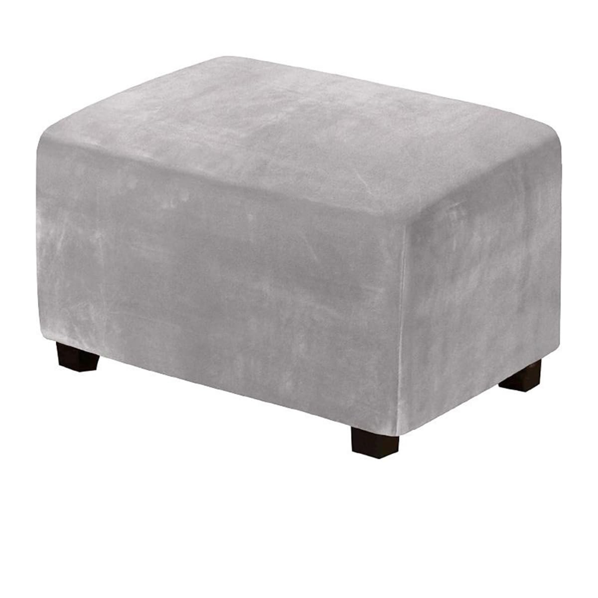 HHONGWYT Stretch Ottoman Cover Rectangle Velvet Large Extra/Medium/Small Ottoman Slipcover Rectangular Footstool Covers Slipcovers Storage Pouffe Sofa Ottoman Stool Covers,#5,150x65x40cmXL