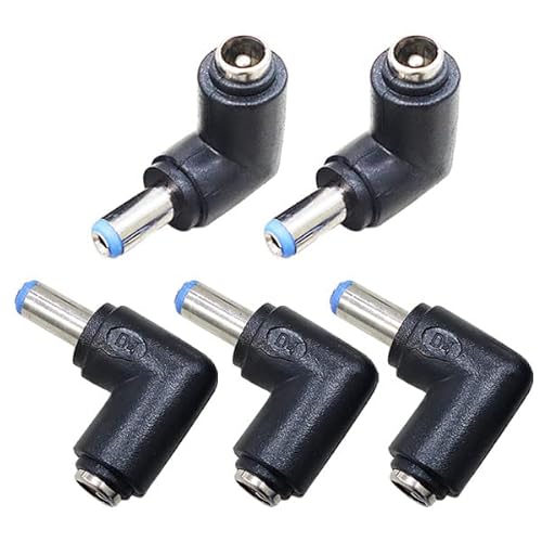 MaxLinker (マックスリンカー) 外径5.5mm 内径2.1mm DC端子 L型アダプタ 【5個セット】 Max24V 5Aまで対応 Wifiルーター 監視カメラ LAN用HUB 小型電子機器用 DC端子直角アダプタ (5個セット)