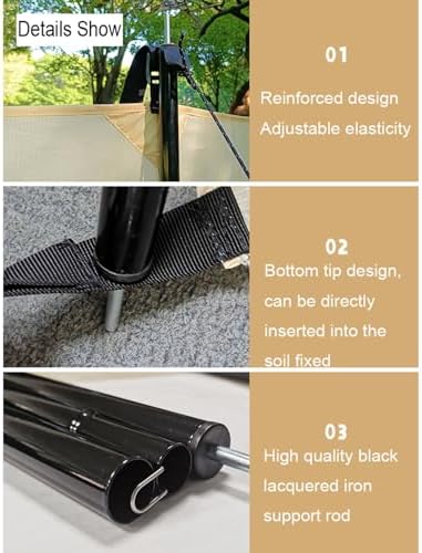 Portable Camping Windbreaks & Privacy Fence - Waterproof Oxford Cloth Beach Windscreen Shelter, Ideal for Grills, BBQ, Picnic & Outdoor Caravan (2 Sets)